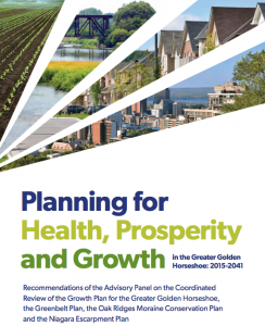 Planning for Health, Prosperity and Growth in the Greater Golden Horseshoe: 2015 - 2041