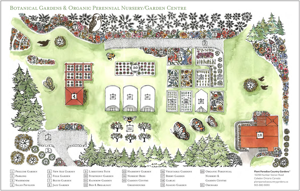 Plant Paradise Botanical Gardens Map